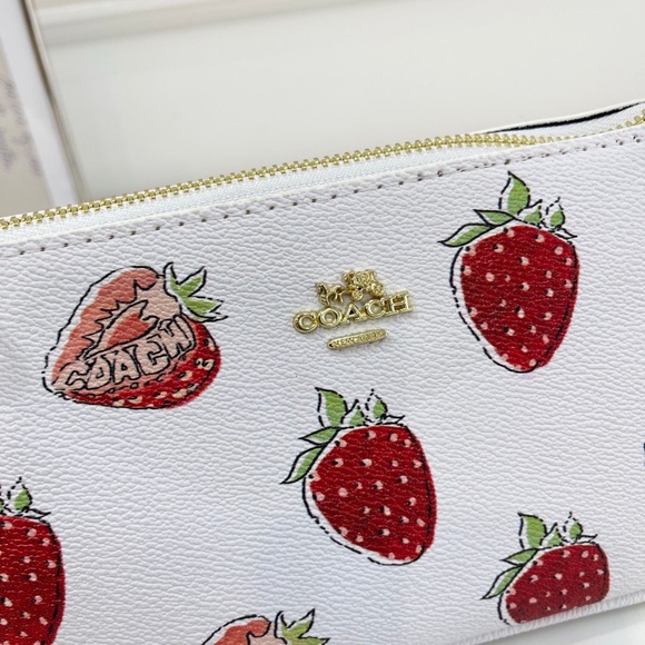 Coach Handbags - Coach White Wallet with Strawberry Design